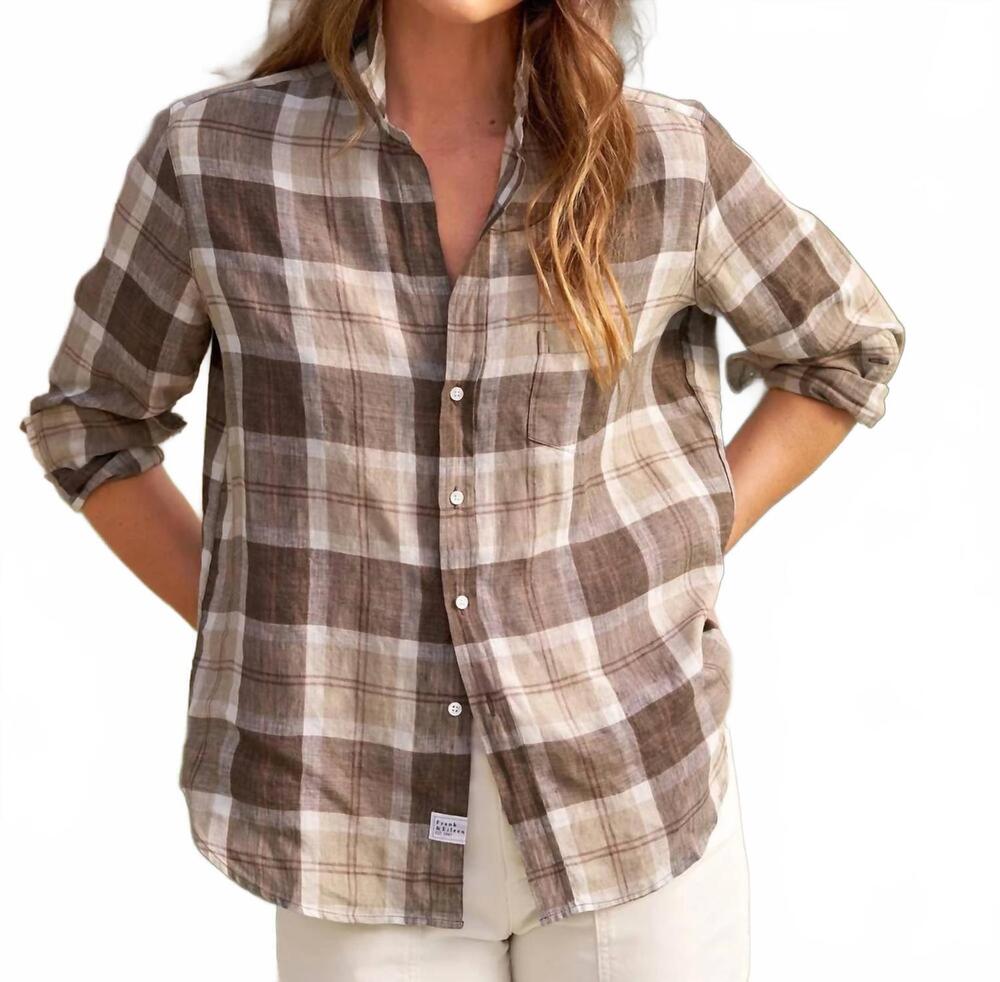 NEW FRANK & EILEEN relaxed button-up shirt in brown plaid
